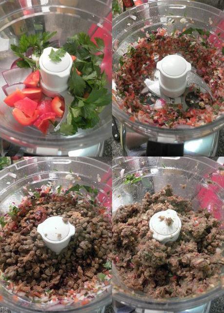 Mediterranean lentil burgers -collage1