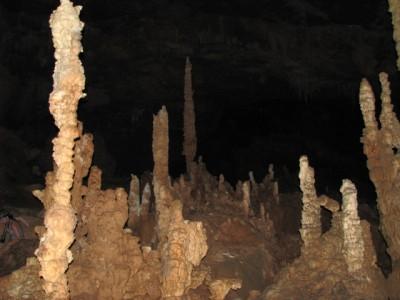 Backpacking in Belize: Cave Tour of Actun Tunichil Muknal Stalagmites and stalagtites at Actun Tunichil Muknal
