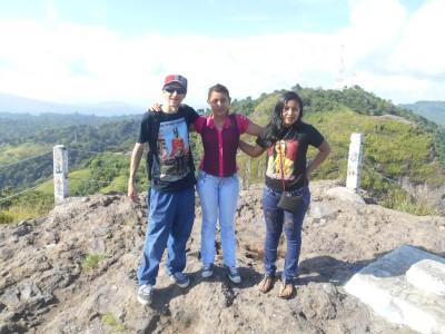 Backpacking in El Salvador: Puerta Del Diablo (Devil’s Gate) With some locals at the top.