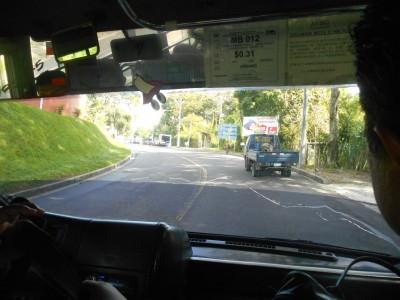 Backpacking in El Salvador: Puerta Del Diablo (Devil’s Gate) On the number 12 minibus.
