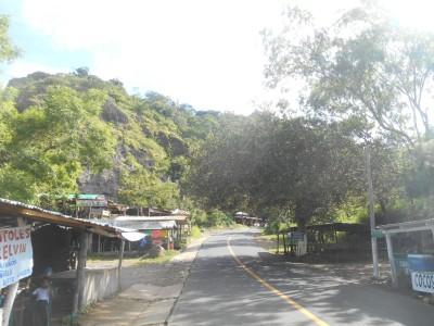 Backpacking in El Salvador: Puerta Del Diablo (Devil’s Gate) The main road leads up to the other walking options.