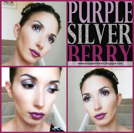 Purple silver and berry makeup for fall via cropped stories