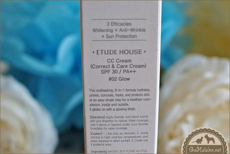 Review: Etude House Correct & Care CC Cream #02 Glow
