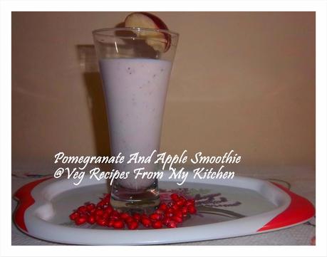 Pomegranate, Apple ,Smoothie,Pomegranate And Apple Smoothie,Breakfast, Fusion, Smoothie
