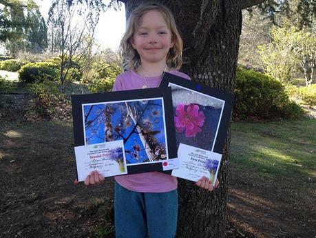 Lillian with her winning photos.