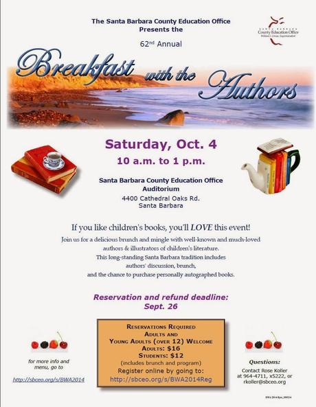 Don’t Miss Santa Barbara’s BREAKFAST WITH THE AUTHORS, Oct 4, 2014