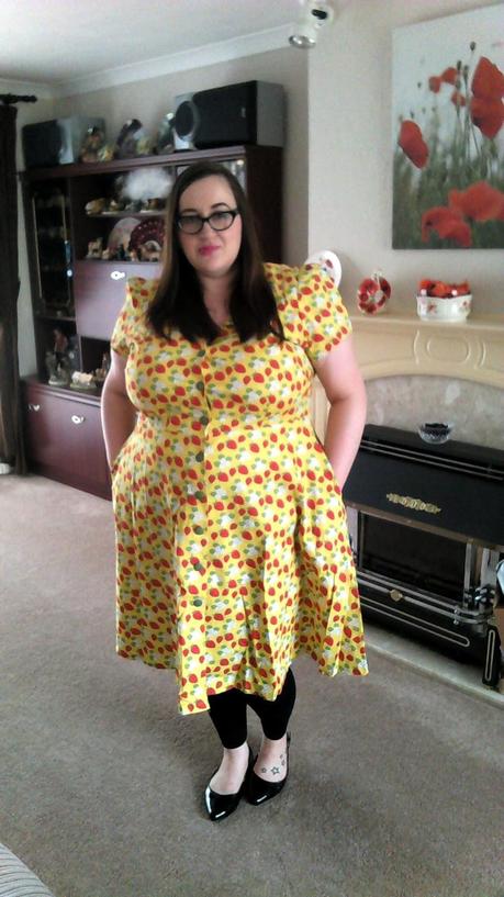 Floral Field Day Dress in Strawberries Floral Field Day Dress in Strawberries