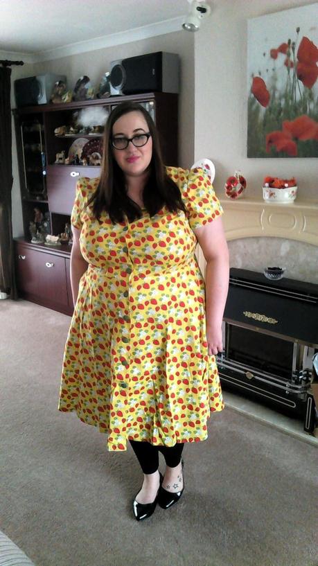 Floral Field Day Dress in Strawberries Floral Field Day Dress in Strawberries
