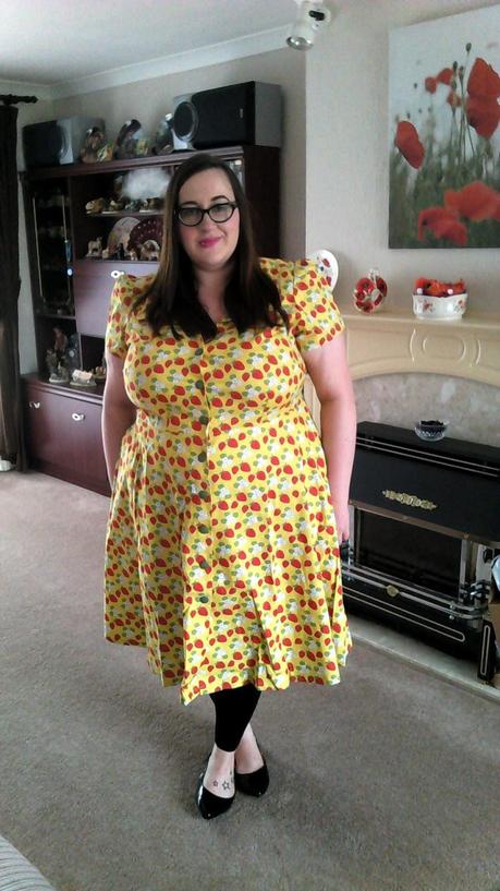 Floral Field Day Dress in Strawberries Floral Field Day Dress in Strawberries