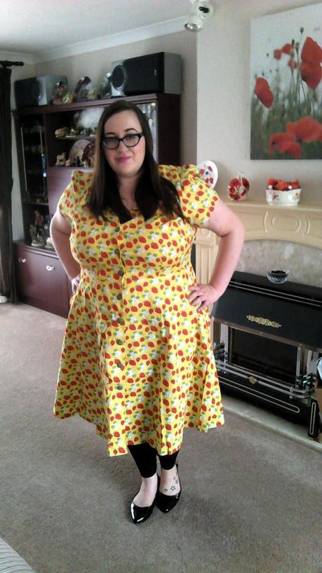 Floral Field Day Dress in Strawberries Floral Field Day Dress in Strawberries