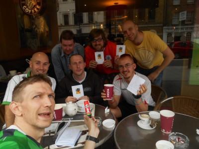 Thirsty Thursdays: Our World Cup Day Out in London, England First drink of the day - a Coffee.