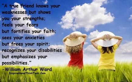 A true friend knows your weaknesses - Friendship Quotes, Friends Quotes Pictures
