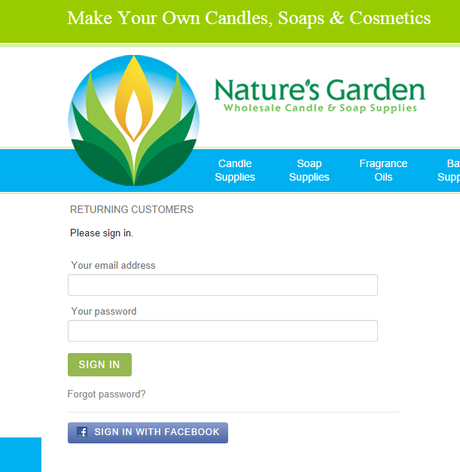 Nature’s Garden Registration sign in page 2