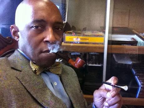 Smoking a Mario Grandi (Italy) Pipe / NYC Fine Cigars, New York, NY / iPhone 4