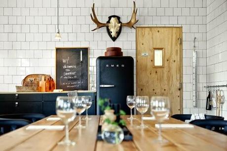 black smeg + light wood black smeg + light wood