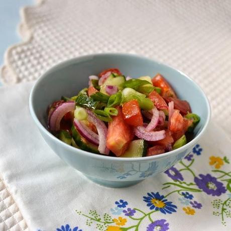 Russian Tomato & Cucumber Salad