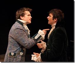 Ian Daniel McLaren as Gavin and Brian Plocharcyzk as Lucidus in Stage Left Theatre's Review: The Coward (Stage Left Theatre)