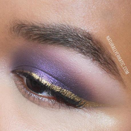Purple makeup, gold makeup, 