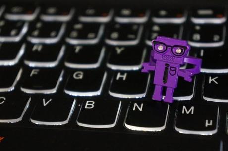 Purple robot ring