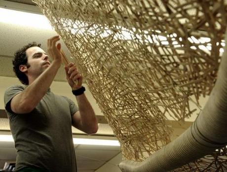 Top 10 Art installations Made From Wooden Coffee Stirs