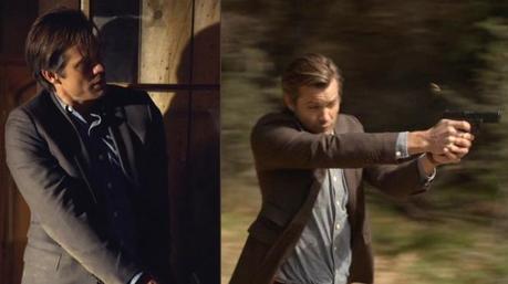 Justified – Raylan’s Gray Suit Coat and Jeans It's nice to get out of the office once in a while.