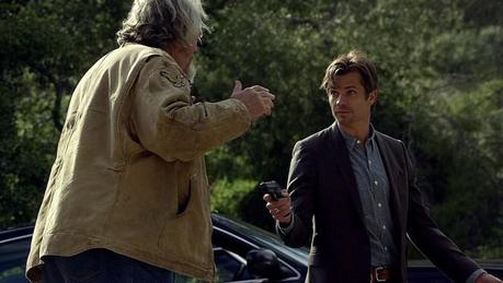Justified – Raylan’s Gray Suit Coat and Jeans Shoe's on the other foot.