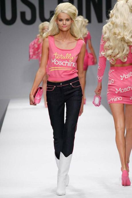 Moschino Spring 2015 RTW- It’s a Barbie World! pink top