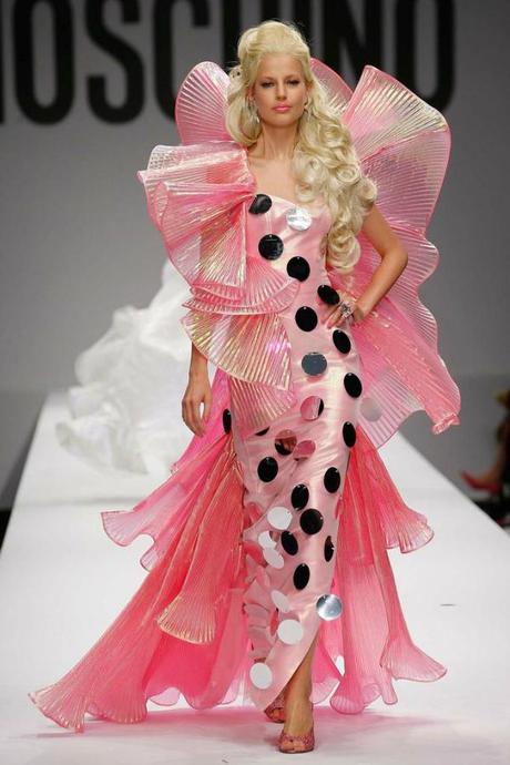 Moschino Spring 2015 RTW- It’s a Barbie World! Pink evening gown