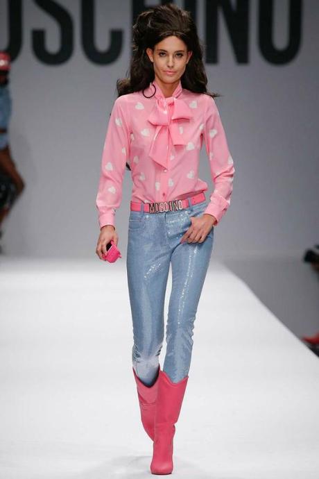 Moschino Spring 2015 RTW- It’s a Barbie World! Moschino pink