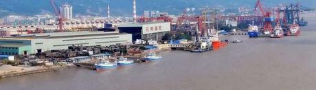 Chinese Abolone Farmers, Angry Over Pollution, Shut Down Shipyard and Smash Equipment china-fujian-southeast-shipyard