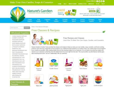 Essential Oils free classes and recipes page