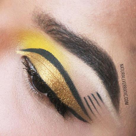 yellow makeup, gold makeup, goldilux, sugarpill cosmetics