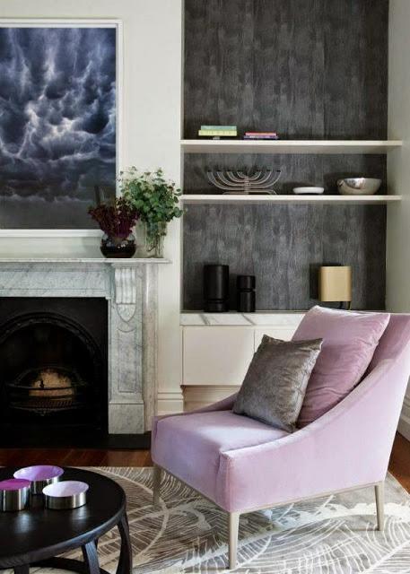 textured walls in bookcase purple chair textured walls in bookcase purple chair