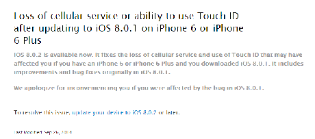 iOS 8.0.2 is now available for download to fix known bugs in iOS 8.0.1