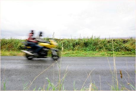 Motorbike Motorcycle Engagement Photography in Yorkshire Countryside | Tux & Tales Photography | Motion Blur on Bike