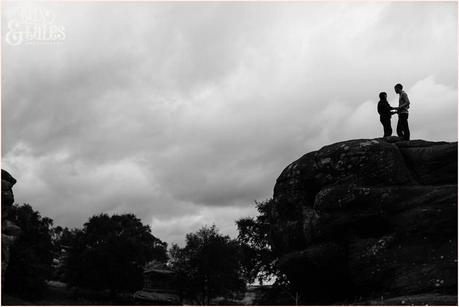 Brimham Rocks Engagement Photographer in North Yorkshire | Tux & Tales Photography | Silhouettes