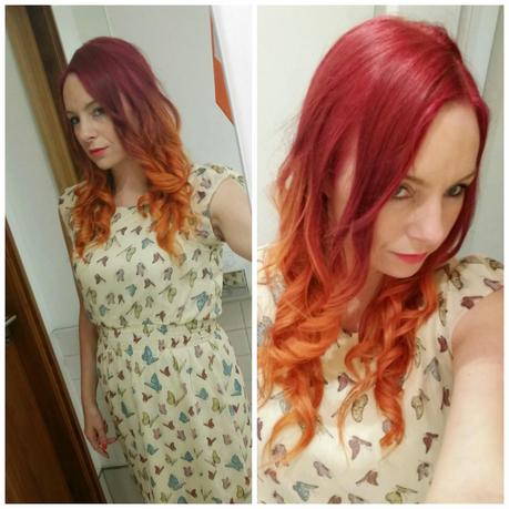 My New Hair Pictures - Pink & Orange.