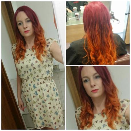 My New Hair Pictures - Pink & Orange.