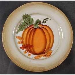 Fall 2014 Tablescape Ideas DIY Hausenware Dinner Plate Pumpkin