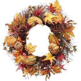 Fall Wreaths BUY or DIY Home Decorators Collection - 24 in. Diameter Fall Cornucopia Artificial Wreath 5076710530
