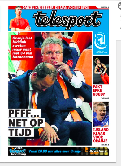 De Telegraaf goes tabloid: second day pages
