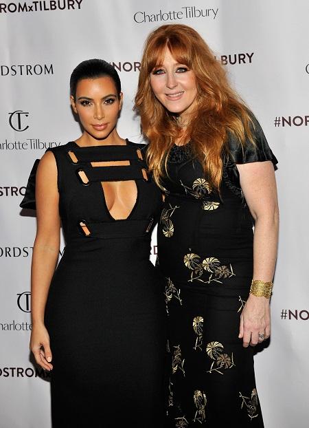TV personality Kim Kardashian and make-up artist Charlotte Tilbury