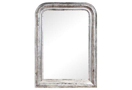 Louis Philippe-Era Silver Leaf Mirror