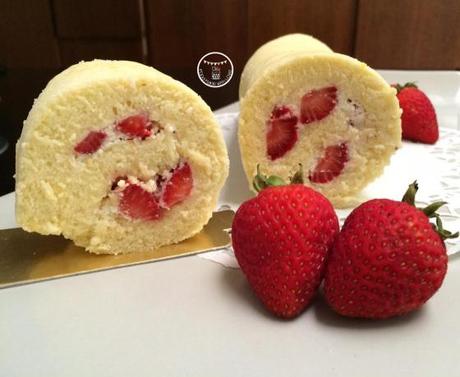japanese sponge strawberry swissroll