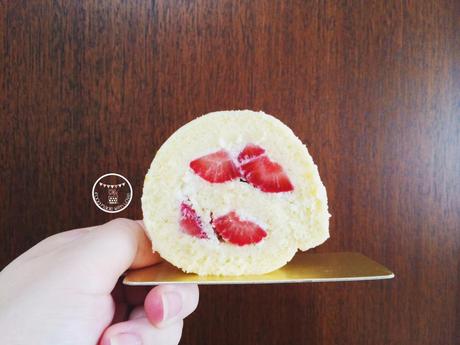 Japanese sponge strawberry swissroll
