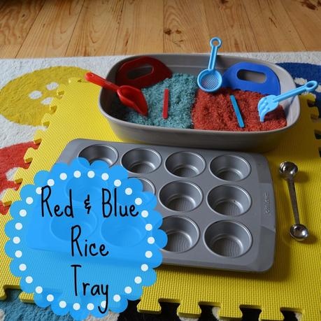 Day 13: Red and blue rice tray