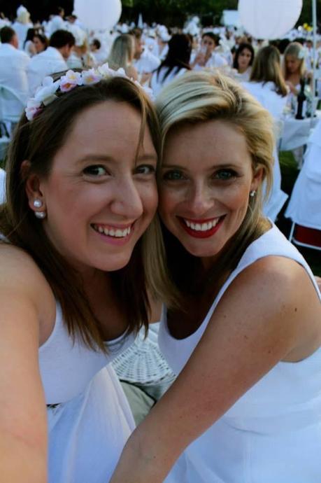 Diner en Blanc 2014 Rish and I.