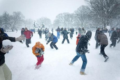 5 ways to keep exercising over the winter big snowball fight