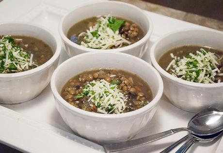 Slow Cooker Lentil Soup with Mushrooms and Parmesan Gremolata Lentil Soup with Parmesan Gremolata