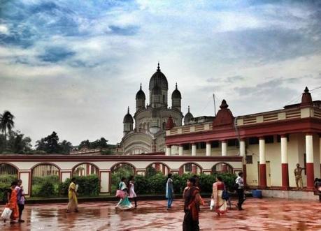 Dakshineswar Kali Temple Arriving Front of Dakshineswar Kali Temple, Hooghly River, Kolkata